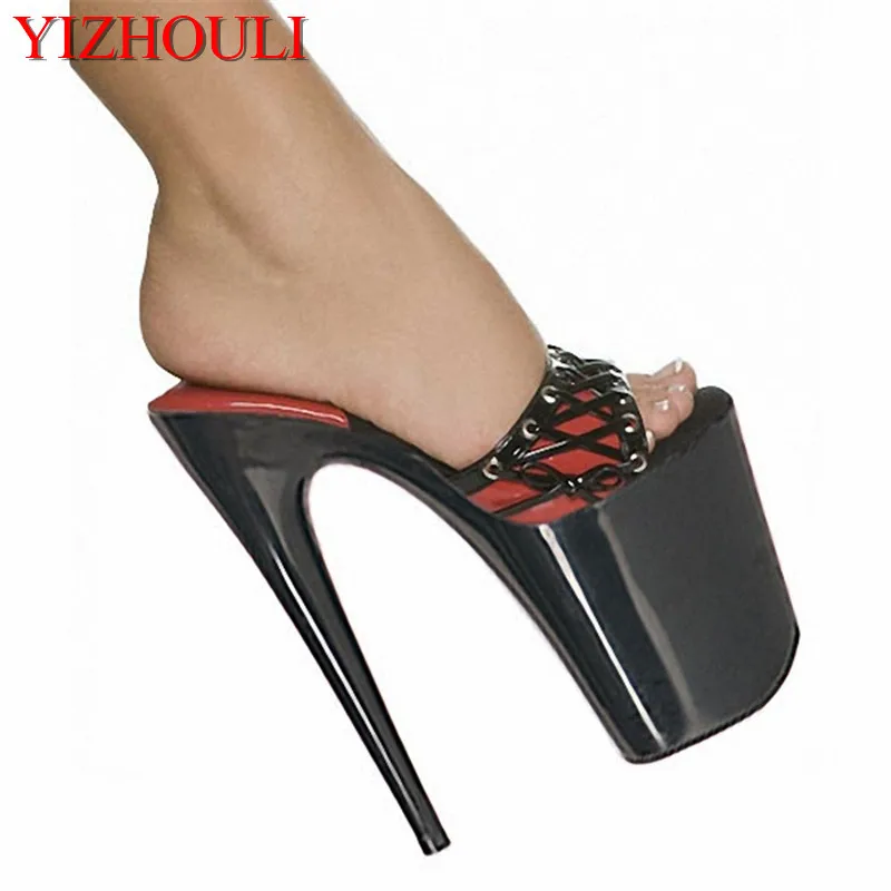 20cm Waterproof platform sandal high heels with appeal, thin and sexy shoes, nightclubs Dance Shoes