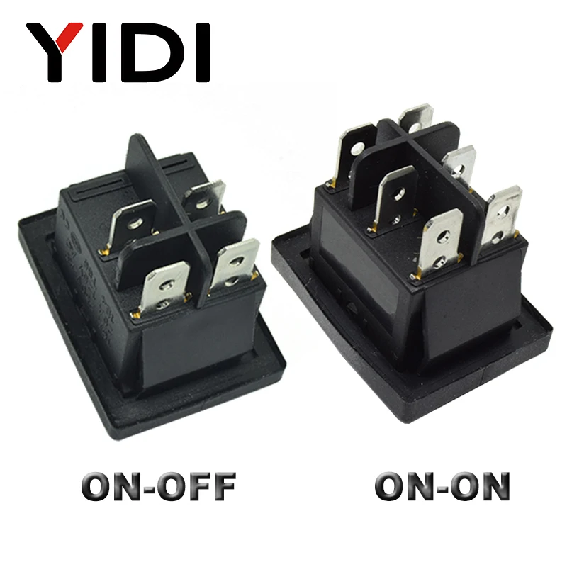250VAC KCD4 201 203 Водонепроницаемый кулисный переключатель DPST 4pin Вкл/Выкл 12V 220V светодиодный 6 pin на DPDT морской катер автомобиля кулисный переключатель