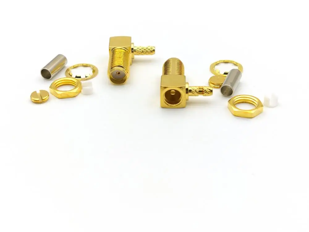 Обжимный Разъем RF SMA Jack Female 10 шт. коннектор для кабеля LMR100 RG316 RG174|connectors for cables|connector