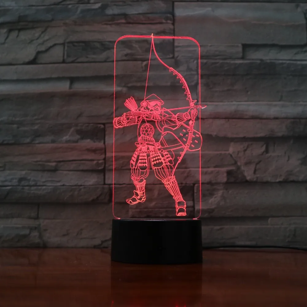 3D лампа Bowmasters удивительная Оптическая иллюзия акриловая панель USB кабель 7 цветов