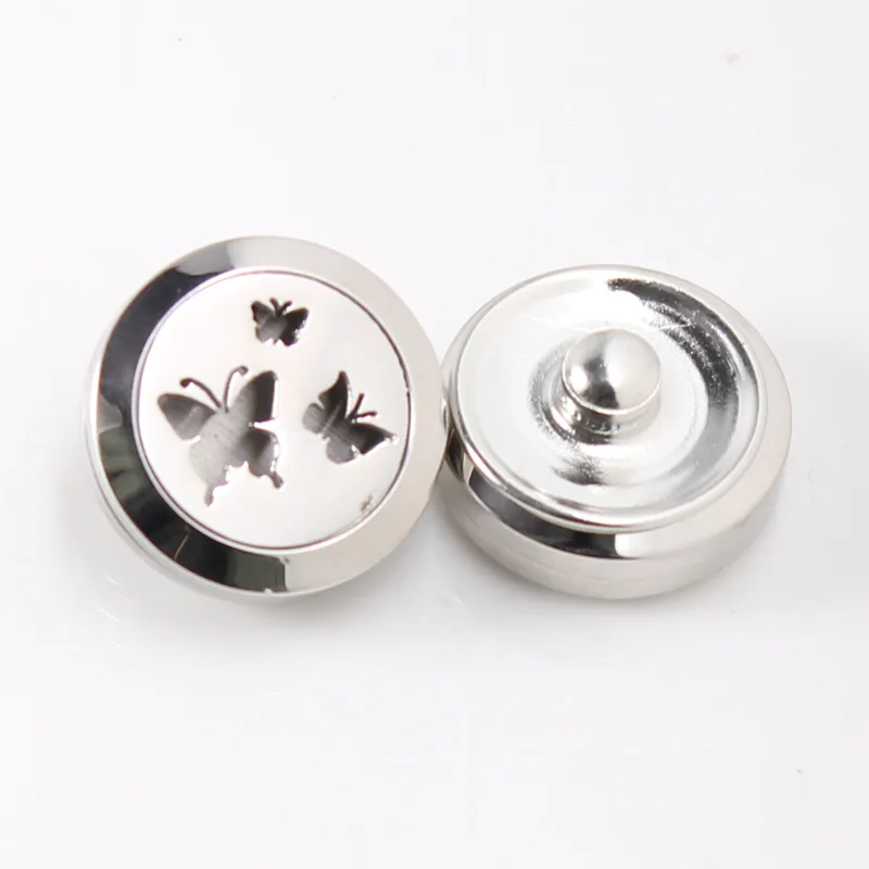 2017 Dropshipp серебро 20 мм духи медальон оснастки кнопка из нержавеющей стали животное