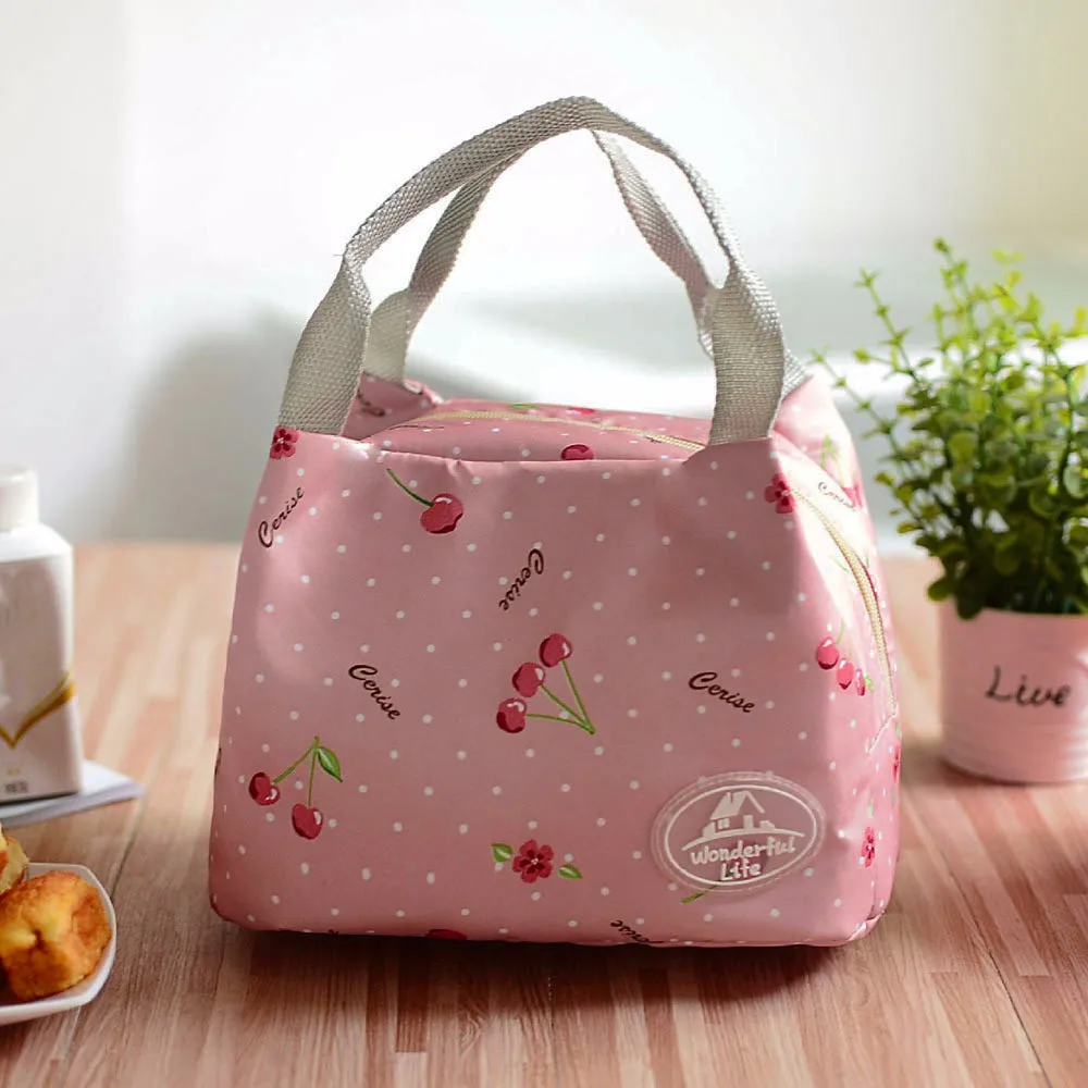 Функциональная сумка-холодильник с узором ланч бокс портативный изолированный