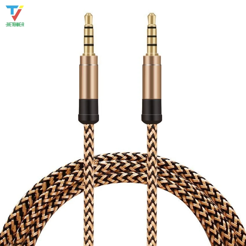 melhor 300 Pçs/lote 3.5mm Jack Aux Cabo Para Samsung Mp3 Áudio Do Carro 3.5 Milímetros Fio De Cabo De Nylon Colorido Fone De Ouvido Batidas Falante AUX Cabo