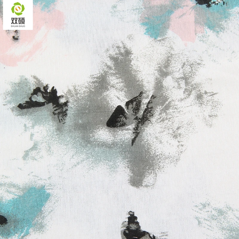 Lnk Бабочка Ситец льняной Ткани этнические Женщины для Рубашек блузки шторы