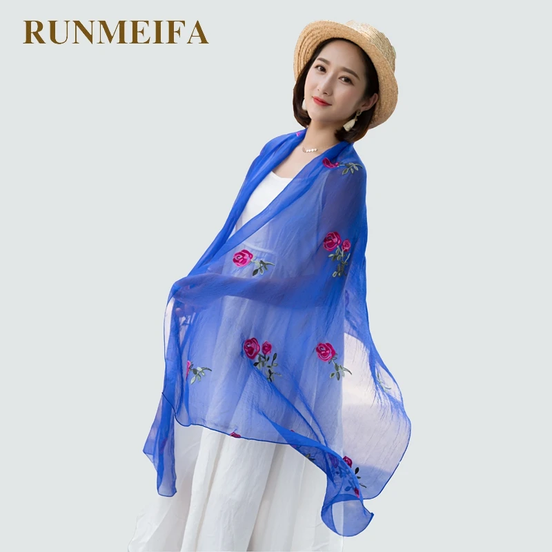 RUNMEIFA бренд литературы и Книги по искусству хлопок национальный стиль вышивка sjaals