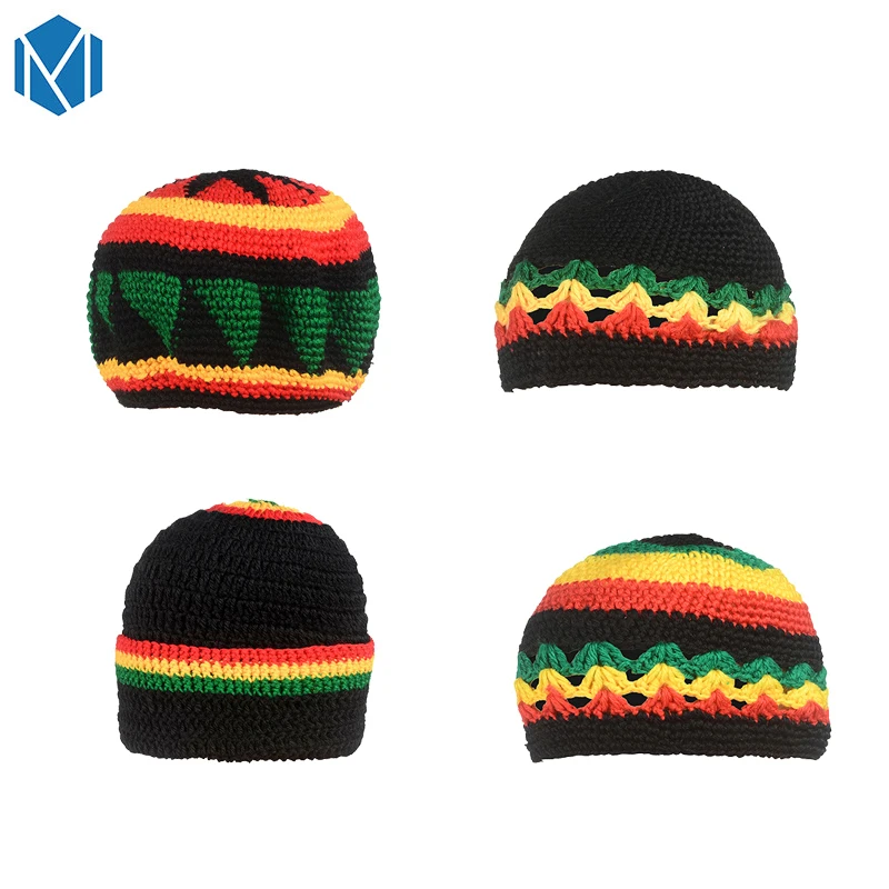 Новинка 2018 женская и мужская вязаная шапка в полоску с бантом Jamaica Bob Marley Rasta Beanie