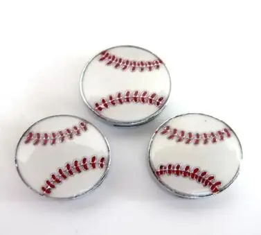 

50PCS/lot 8MM Baseball Sport Slide Charms Fit For 8mm DIY Leather Wristband Keychains Jewelrys