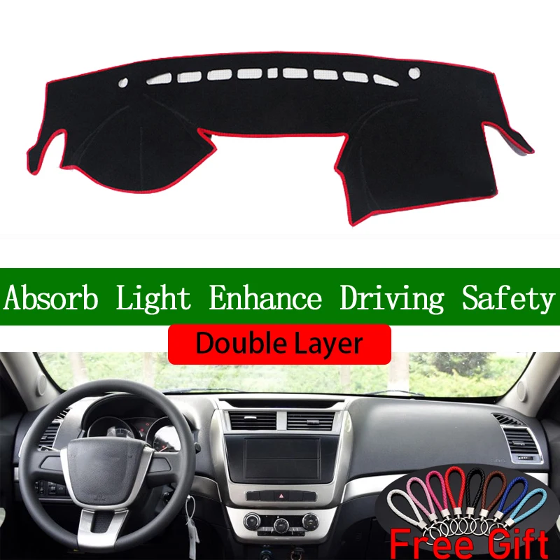 

Double Layer Car Stickers For GEELY GX7 EX7 2010 2011 2012 2013 2014 2015 Dashboard Cover Car Accessories Anti-UV Car Decals