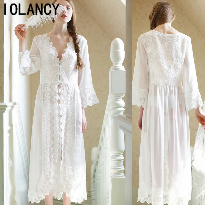 Платье для беременных с изящным кружевом пижамное платье женщин YFQ138|nightgown
