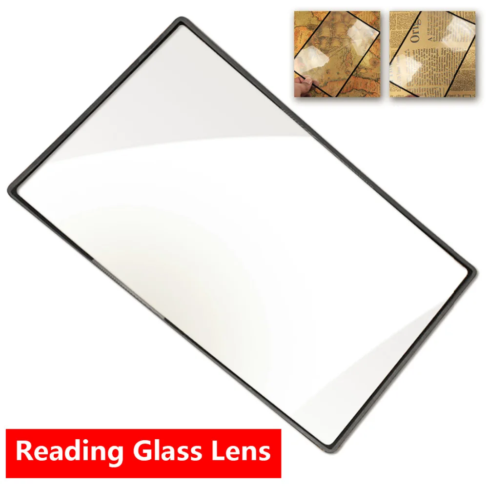 

3X A5 Flat Book Page Magnifier Sheet Magnification Magnifying Convinient PVC For Reading Glass Lens