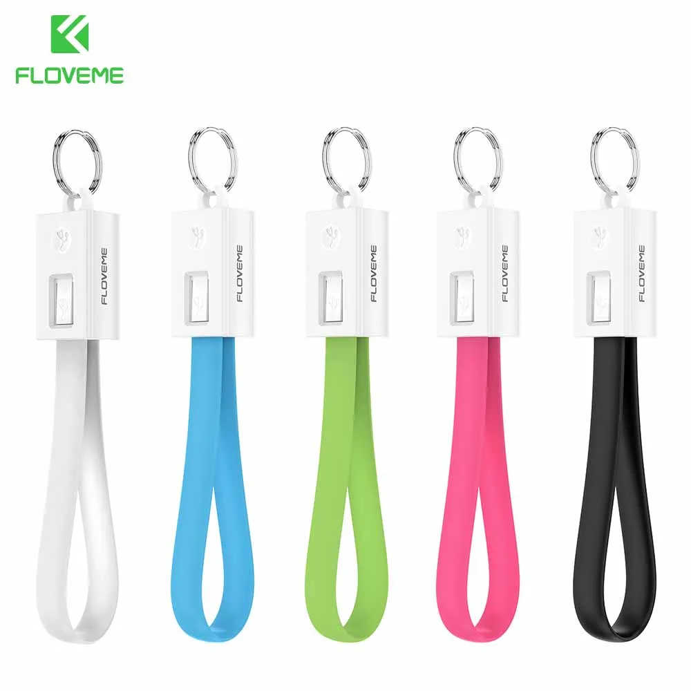 FLOVEME мини брелок Micro USB кабель для Xiaomi redmi note 5 4X телефон зарядное устройство кабели для samsung S7 edge кабель для синхронизации данных