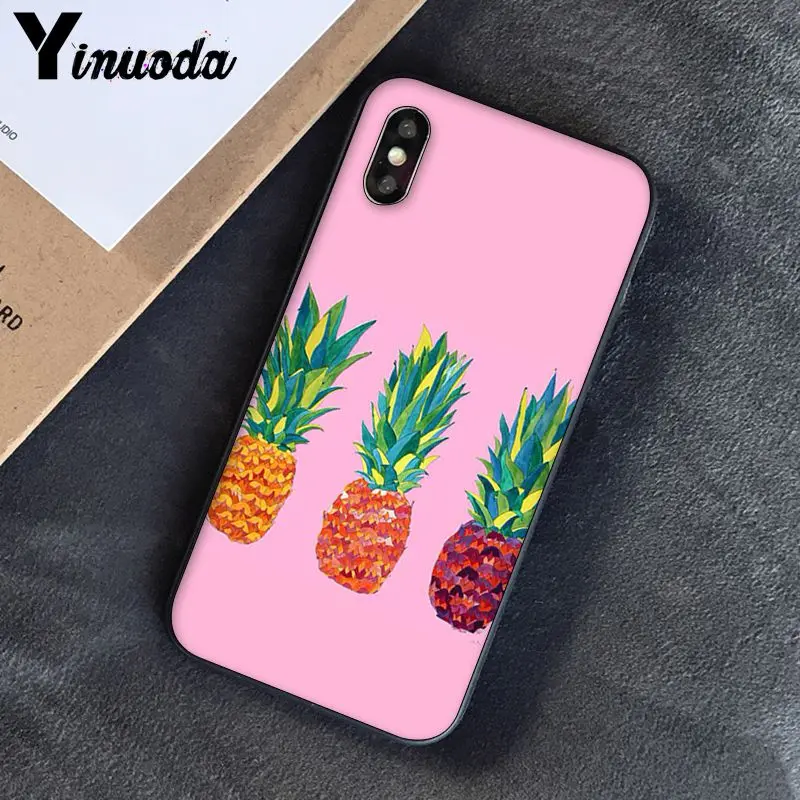 A4 Yinuoda Фрукты Ананас новое поступление черный чехол для телефона для iPhone 8 7 6 6S 6Plus X XS MAX 5 5S SE XR 10 чехол s - Цвет: A4