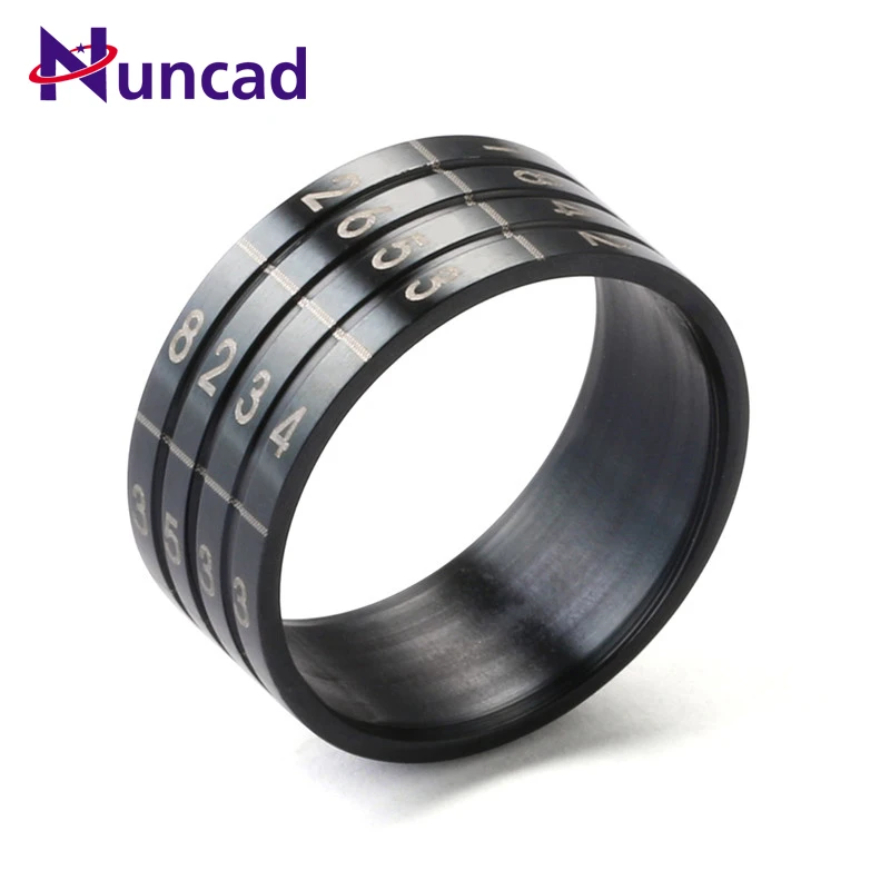 Мужское Винтажное кольцо Nuncad черное из нержавеющей стали с четырехслойным
