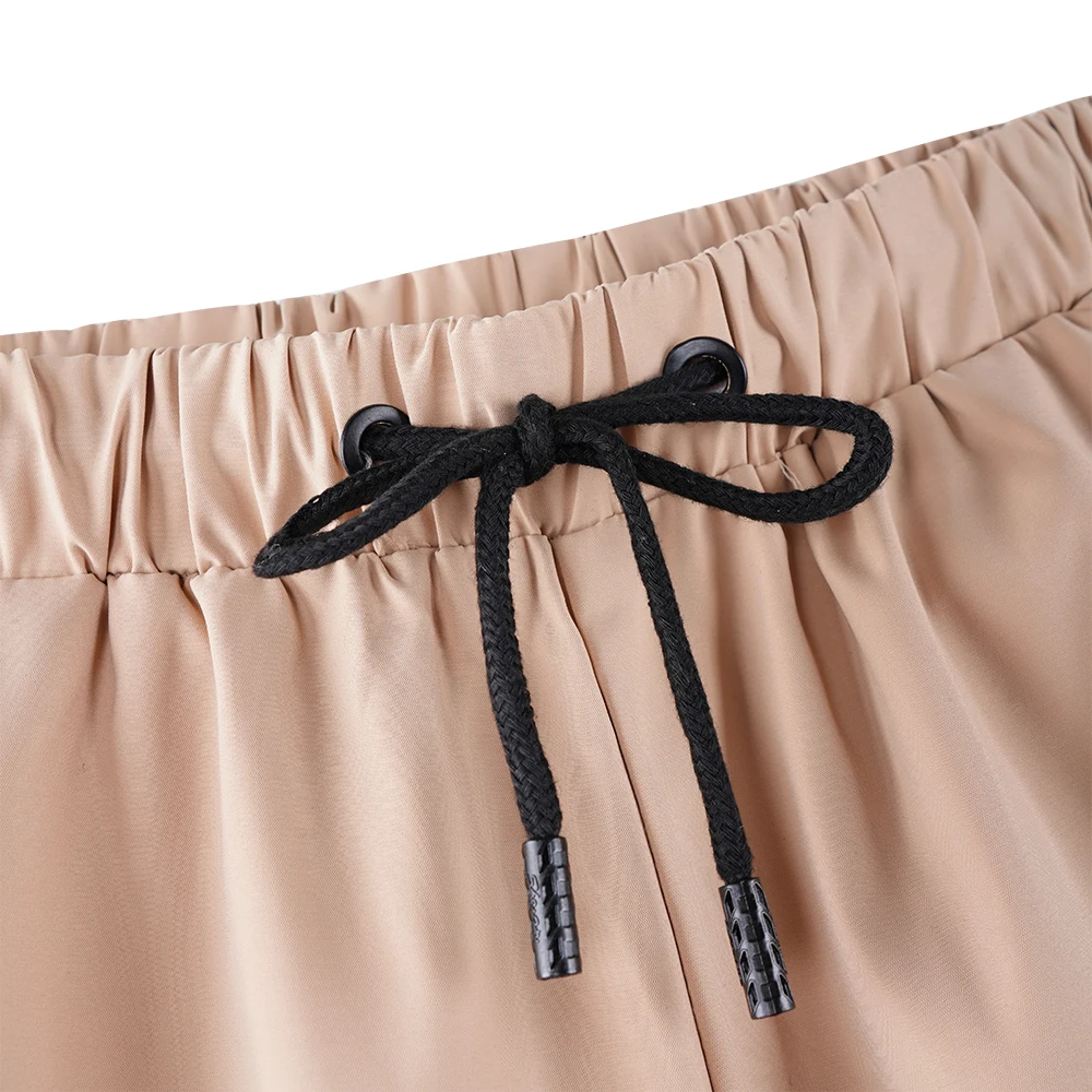 Женские брюки-карандаш в полоску повседневные свободные брюки с высокой талией