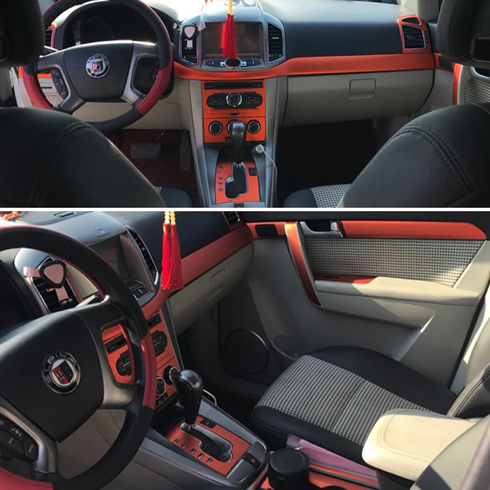 Для Chevrolet CAPTIVA внутренняя Центральная панель управления дверная ручка 3D/5D наклейки из углеродного волокна наклейки для стайлинга автомобилей аксессуары