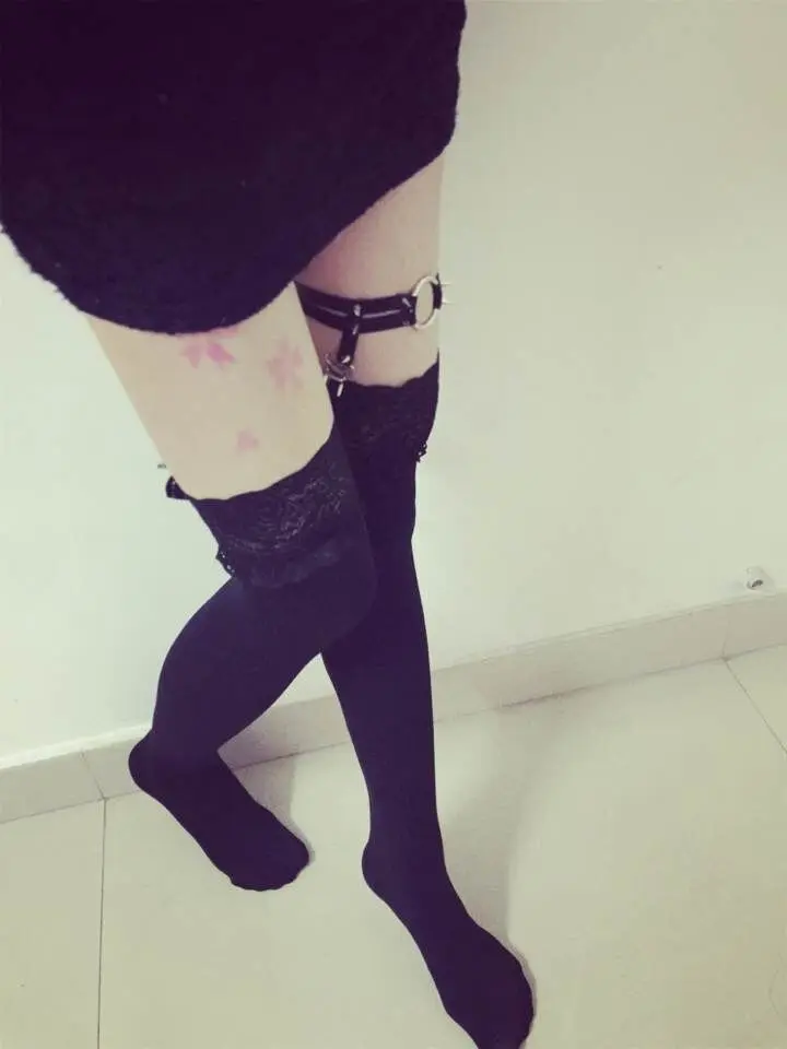 Модные подвязки в стиле Харадзюку ремни Яркие Кожаные подвязки-гвоздики ручной