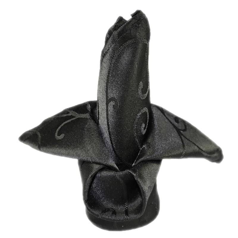 SMOPOR рождественские черные жаккардовые настольные салфетки для свадеб