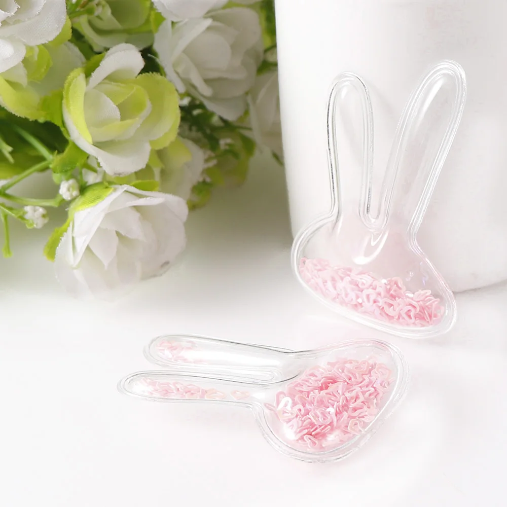 6 шт. блестящие прозрачные патчи с кроличьими ушками|Заплатки| |