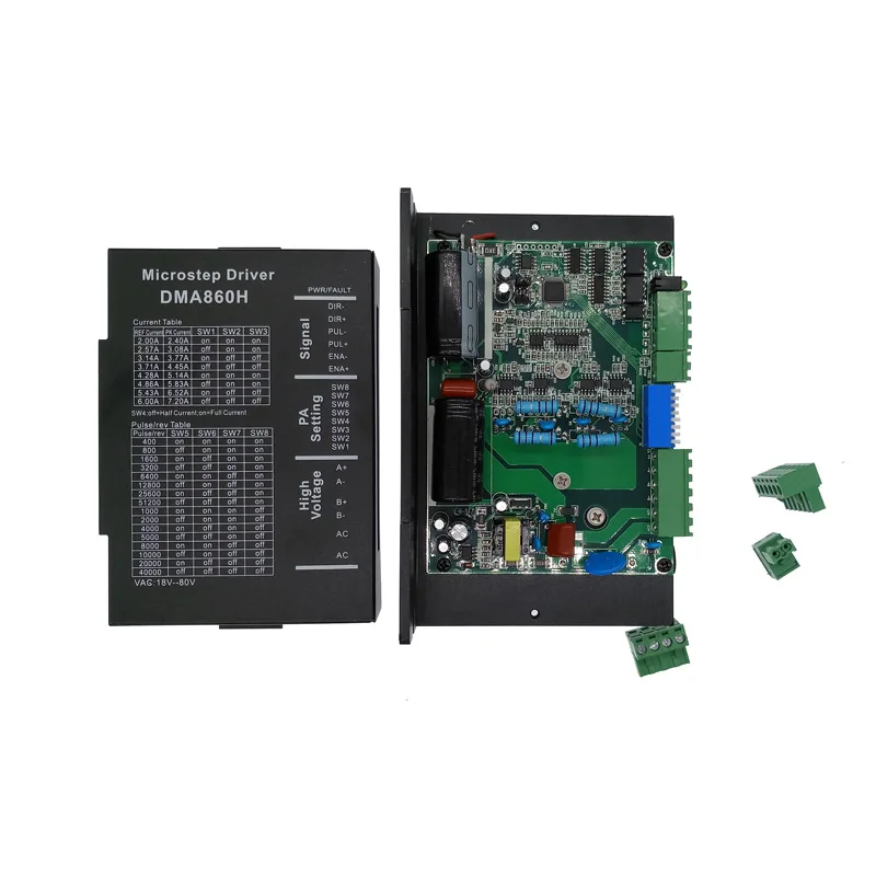DMA860H Шаг Драйвер 2 фазы DSP микростеп драйвер для nema 34 nema 42 AC24-80V DC24-80V