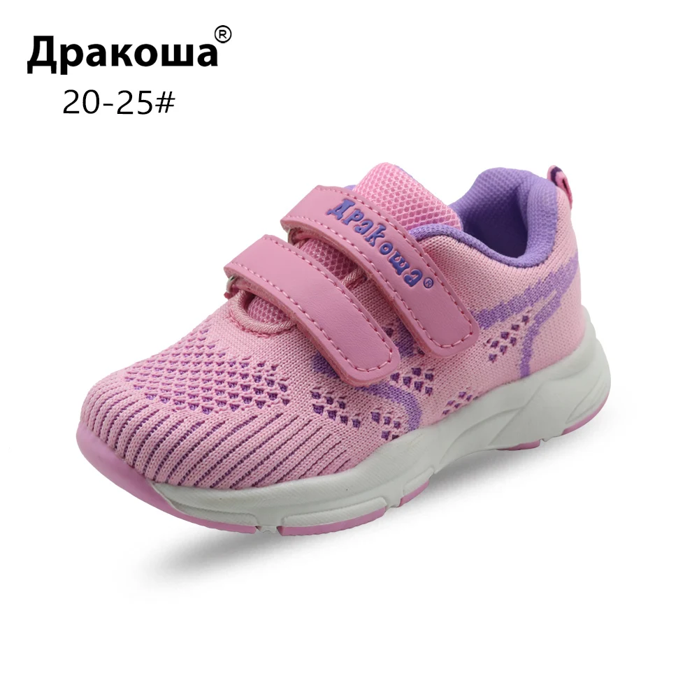 Apakowa Toddler Little Kids Sports Shoes Boy's Mesh Breathable Fashion Sneakers Girl's Hook and Loop Spring Fall Casual | Детская