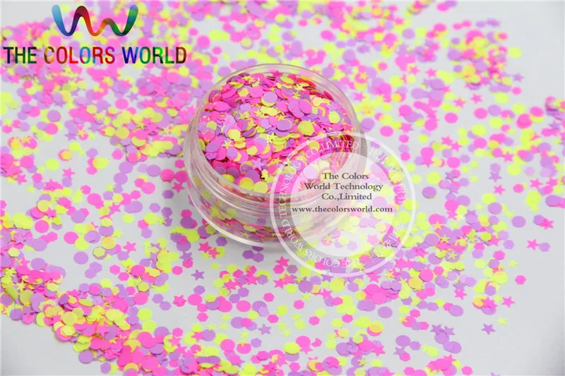 RSH031-150 Mix неоновый цвет стойкий к растворителям блеск форма для полировки ногтей