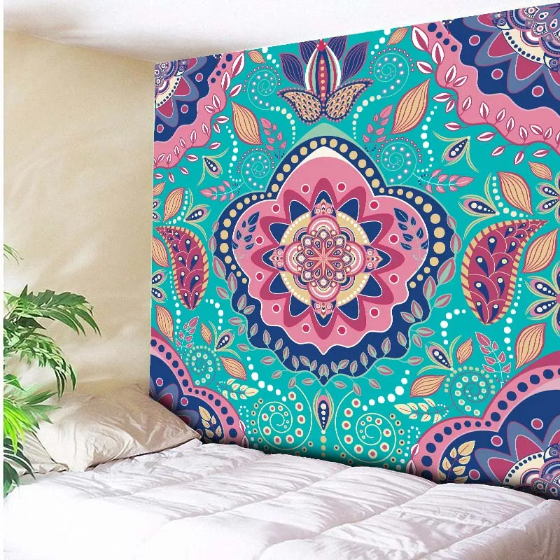 

Ethnic Tribe Bohemian Tapestry Indian Mandala Style Psychedelic Wall Hanging Living Room Decorative Wall Rugs Beach Towel 3 Size