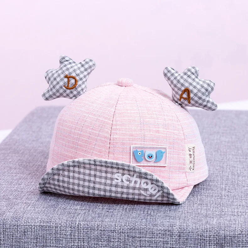 Детская кепка с буквенным принтом DA мягкая детская бейсболка ушками на ладони