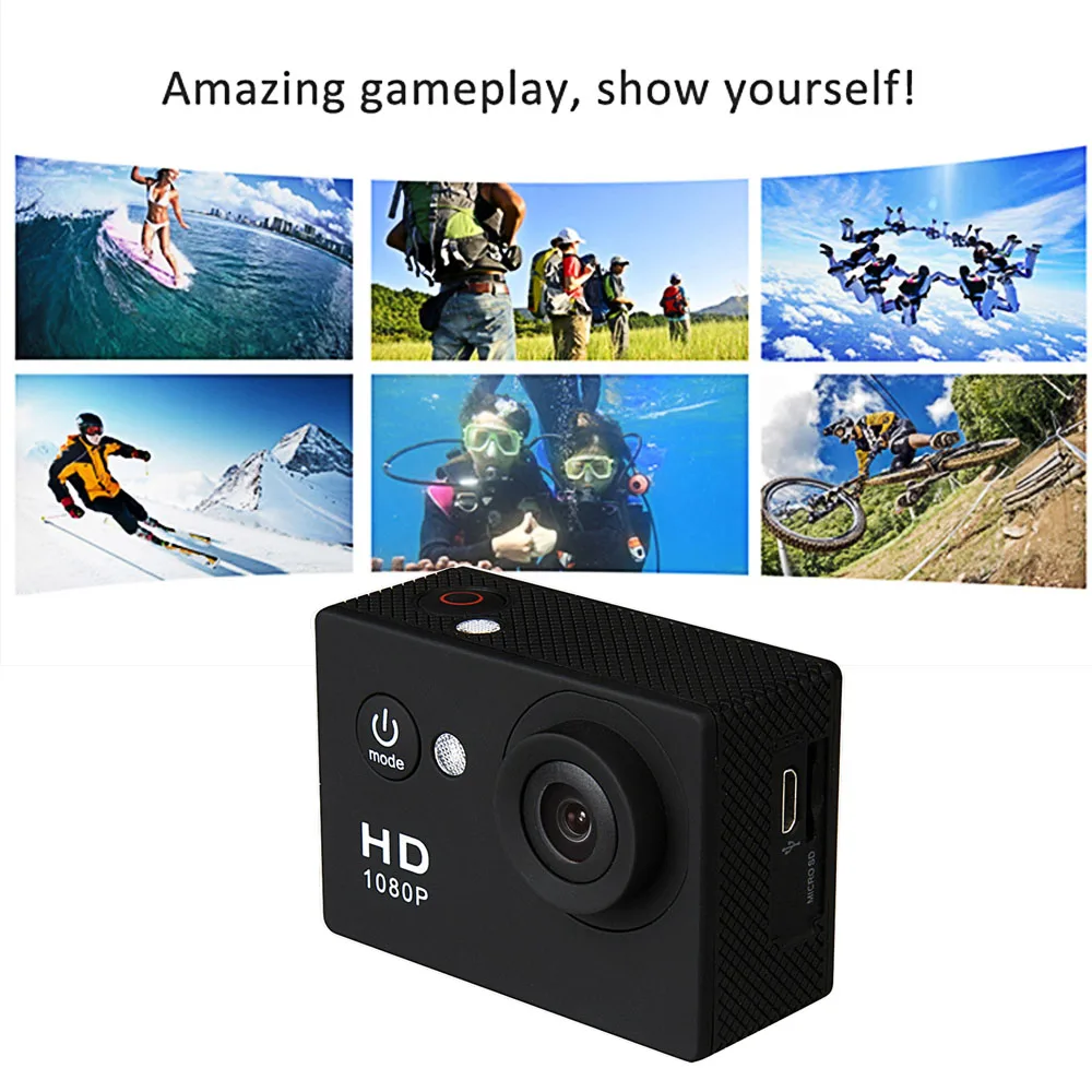 Gosear Mini 1080P HD 30 м Водонепроницаемая подводная широкоугольная линза 140 градусов