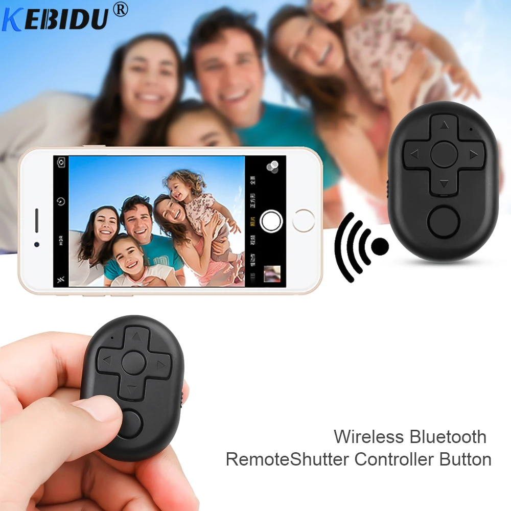 KEBIDU кнопка спуска затвора Bluetooth пульт дистанционного управления аксессуар для селфи камера управление Лер для iPhone IOS Android телефон