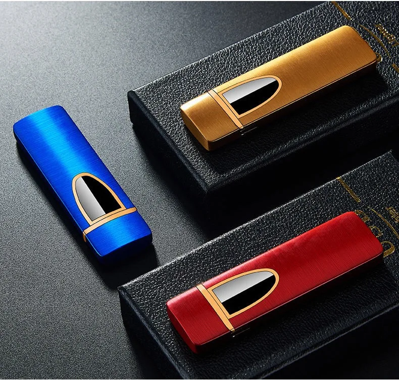 Бизнес Стиль Зарядка электрическая электронная USB Зажигалка плазменная зажигалка подарок для курения сигаретные инструменты перезаряжаемая