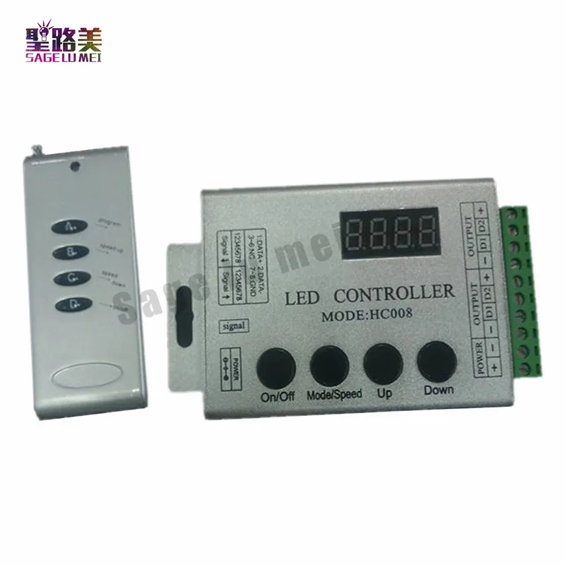 Светодиодный контроллер HC008 Magic Dream Color RF 133 effect modes DC12V WS2811 1903 для светодиодных лент