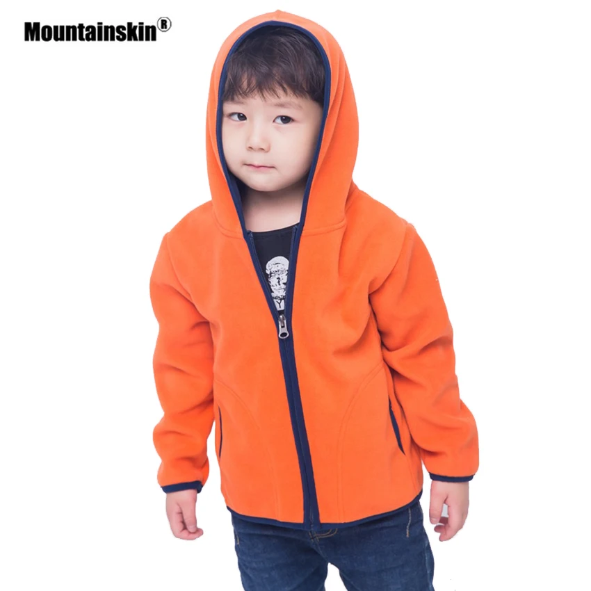 Mountainskin обувь для мальчиков девочек осень Флисовая теплая куртка детская