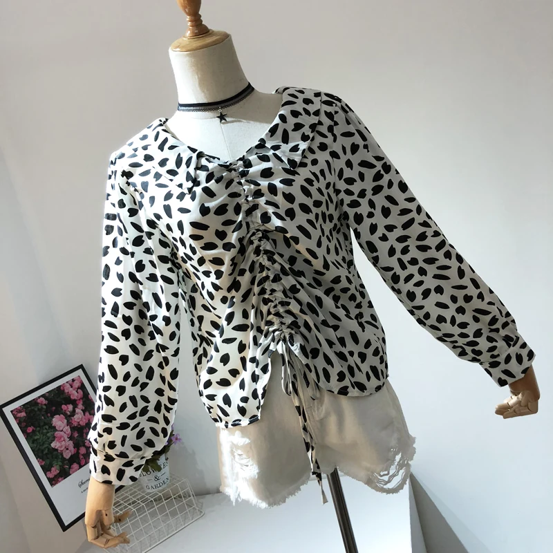 Облегающие рубашки с v-образным вырезом Темпераментная Женская одежда Блузки