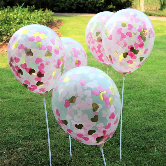 Романтической свадьбы конфетти украшения воздушными шарами 6 шт. розовое золото