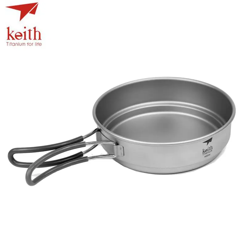 КИТ 2 In1 Титан 400 мл Пан 1.2L Пособия по кулинарии горшок набор складной ручкой Кук