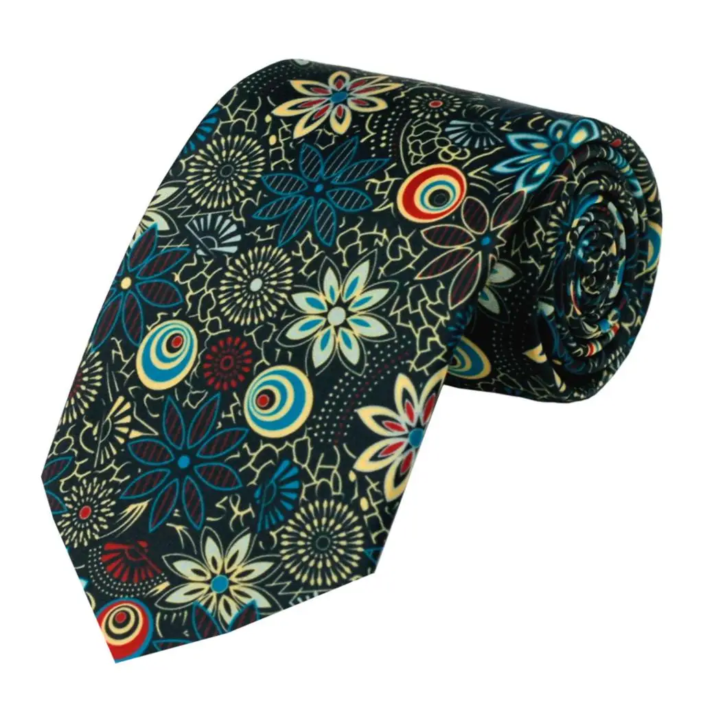 Винтажный комплект с галстуком и принтом мужской цветочный галстук запонки