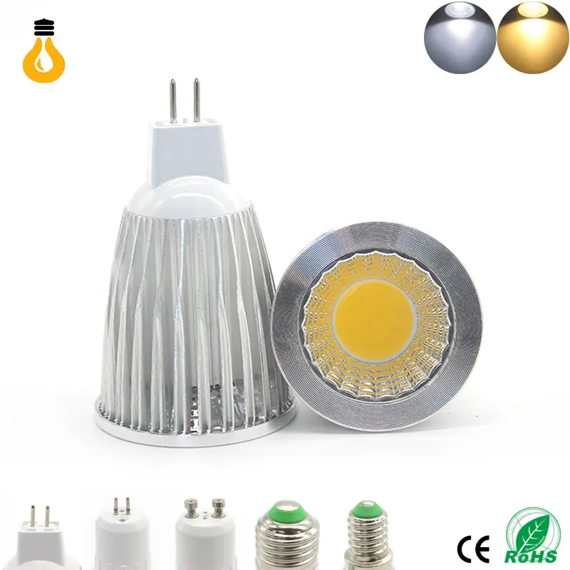 COB Светодиодный прожектор 9 Вт 12 15 светодиодные фонари E27 E14 GU10 GU5.3 220 V MR16 Cob