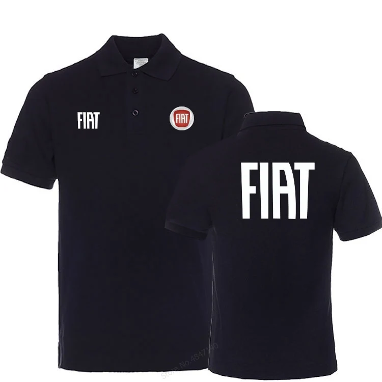 MaleBrand модная мужская Повседневная рубашка поло Fiat с коротким рукавом мужские