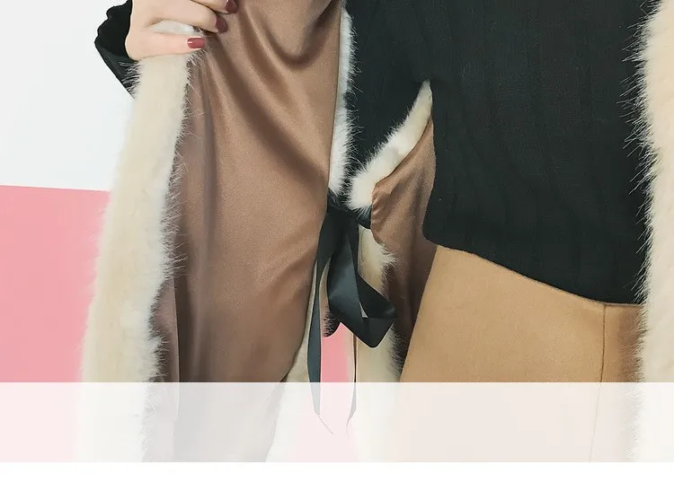 Free shipping New Korean style autumn winter faux mink fur sleeveless short section vest jacket outerwear for women | Женская одежда