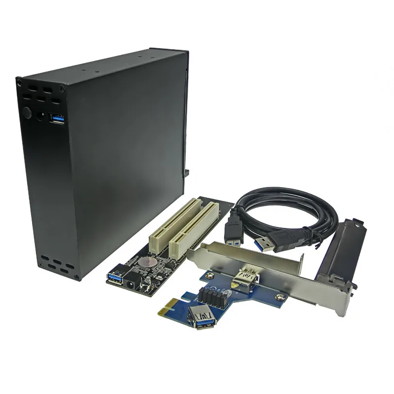 PCI-e x1 до 2 PCI 32 бит адаптер переходная Карта звуковая карта сетевая Видеокарта