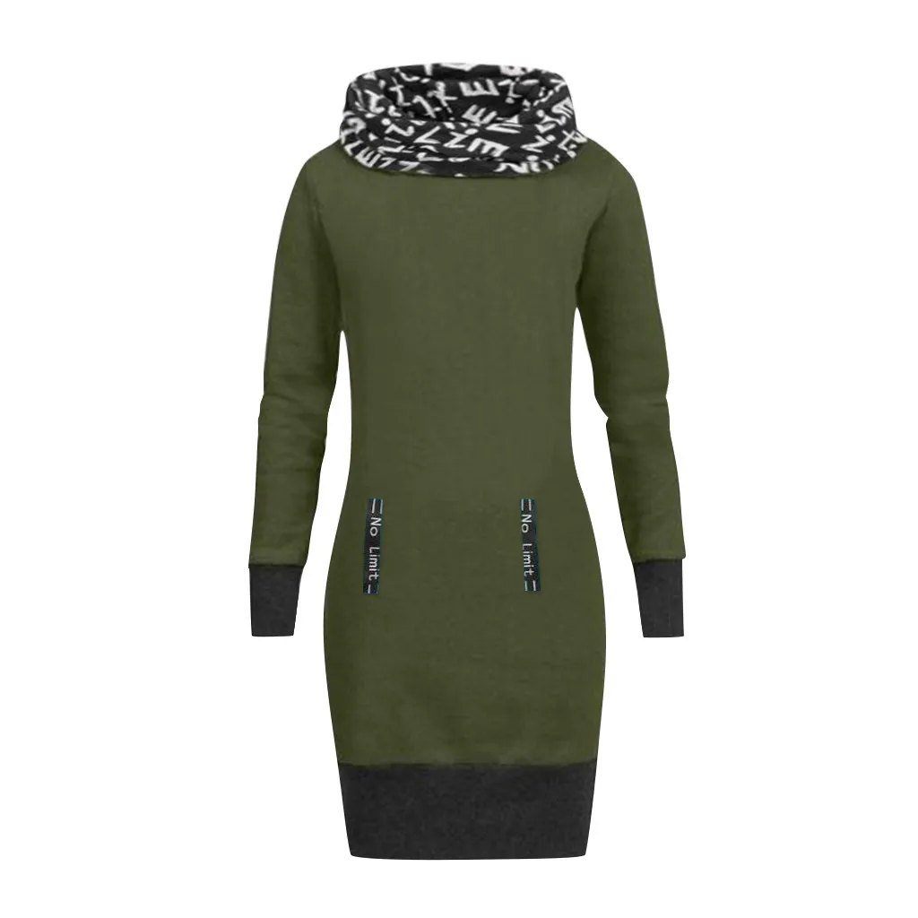 Женское платье с длинным рукавом повседневное облегающее мини-платье буквенным