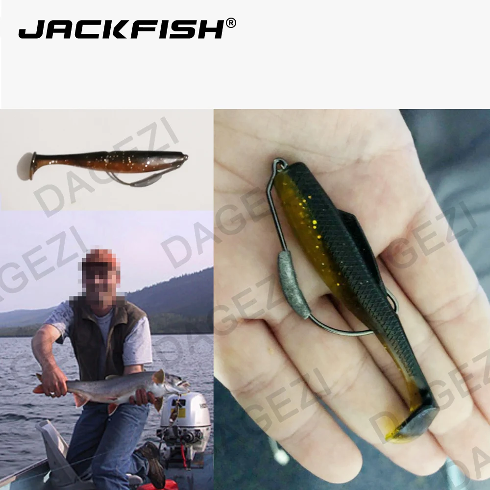 Крючок с колючей головкой JACKFISH 2 г/2,5 г/3 г/5 г/7 г рыболовный крючок 5 шт./лот мягкий червь гранк приманка крючок для ловли карпа рыболовные снасти