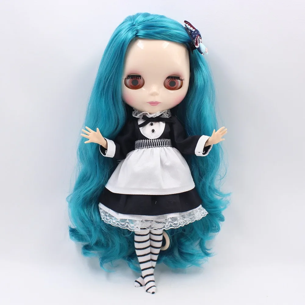DBS blyth кукла ледяной licca костюм для официанток черное платье с леггинсами фартук