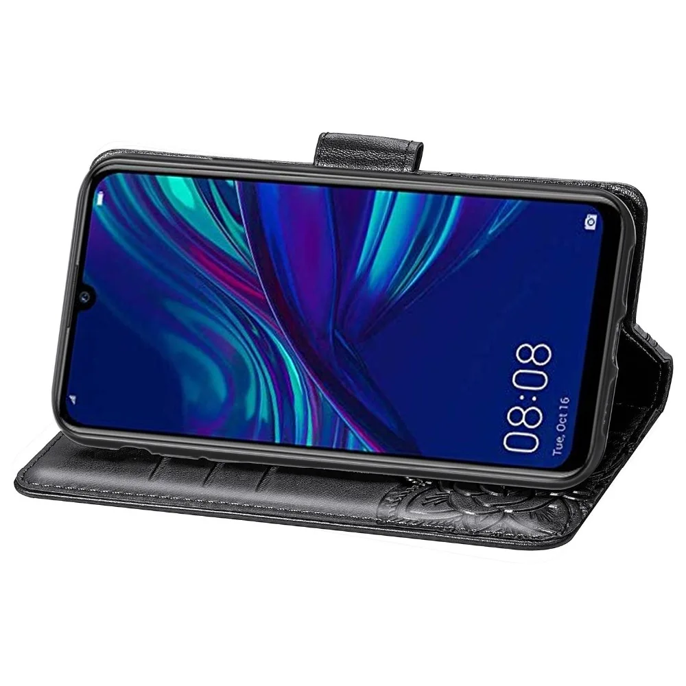 Для Huawei y7 2019 кожаный чехол-бумажник с цветком бабочкой и цветами для huawei Y7 prime |