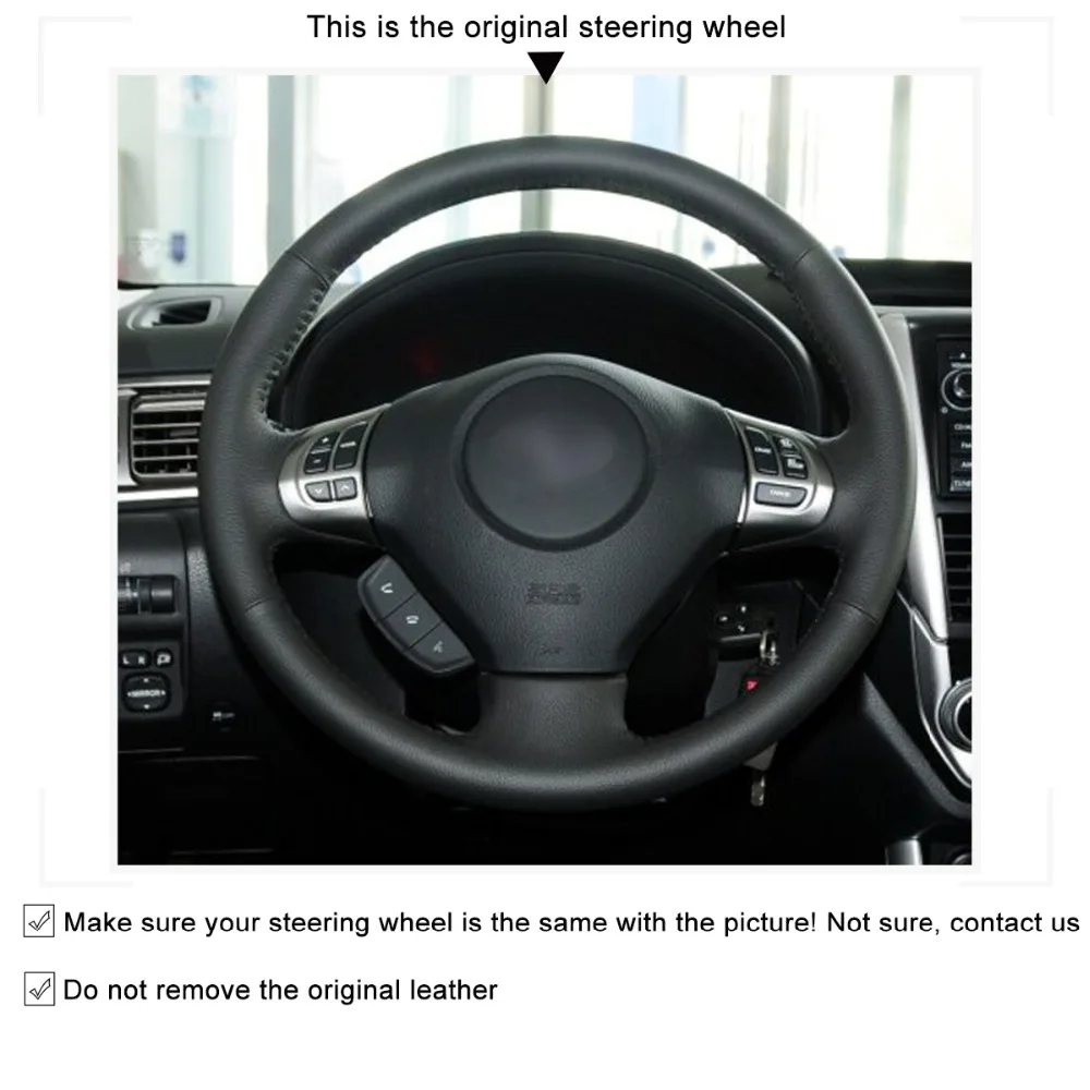MEWANT черная накладка на руль из искусственной кожи для Subaru Forester 2008 2012 Impreza 2011 Legacy 2010