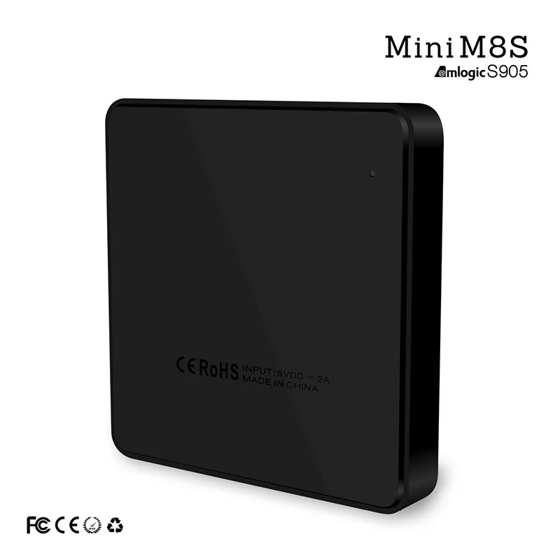 100% Подлинные МИНИ M8S 2 ГБ 8 s905 Amlogic Android 5.1 Quad core поддержка 4 К H.265 BT 4.0 100 Мбит/С LAN 2.4 Г