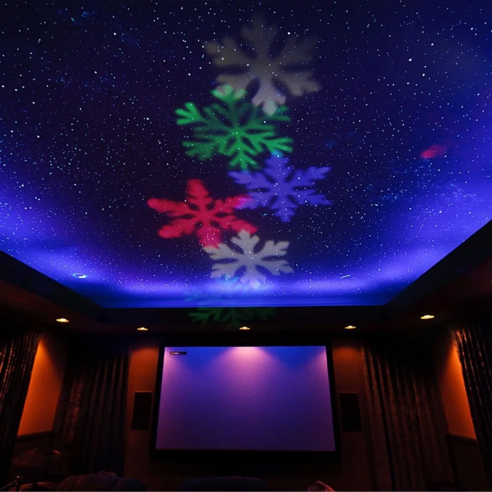 Рождественские лампы в виде снежинок светодиодный лазерный проектор