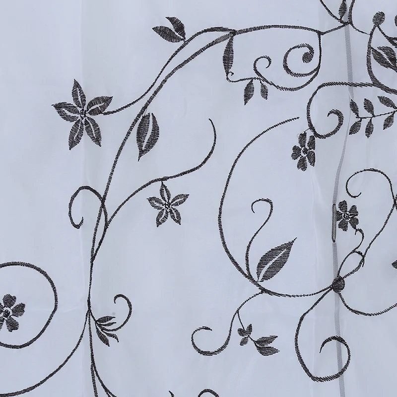 Новая Цветочная вышивка римская занавеска тюль вид гостиная спальня балкон