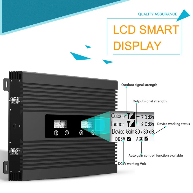 2019 Новый усилитель сотового сигнала 3G CDMA 850 WCDMA 2100 Amplifier Power 82dB Gain Band1+B5 LCD Display UMTS Booster