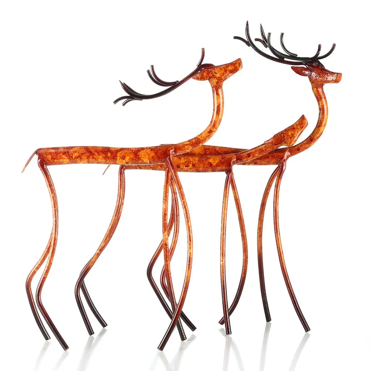 Tooarts 2 вида лосячие железные скульптуры украшения для дома металлические